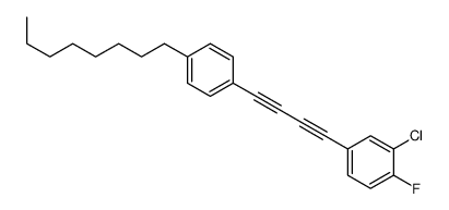 2-chloro-1-fluoro-4-[4-(4-octylphenyl)buta-1,3-diynyl]benzene结构式