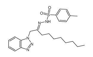 1-(benzotriazol-1-yl)-2-decanone p-tosylhydrazone Structure