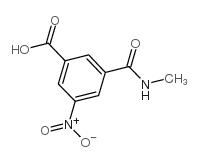 3-羧基-5-硝基-N-甲基苯甲酰胺结构式