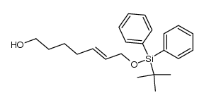 (5E)-7-(tert-butyldiphenylsilyloxy)-5-hepten-1-ol结构式