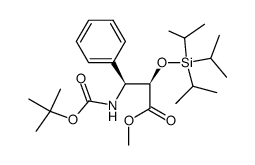 methyl (2R,3S)-3-((tert-butoxycarbonyl)amino)-3-phenyl-2-((triisopropylsilyl)oxy)propanoate Structure