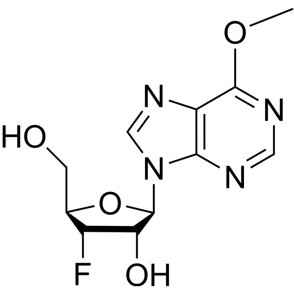 6-Methoxy purine-9-beta-D-(3’-deoxy-3’-fluoro)riboside Structure
