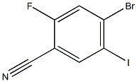 4-Bromo-2-fluoro-5-iodo-benzonitrile结构式