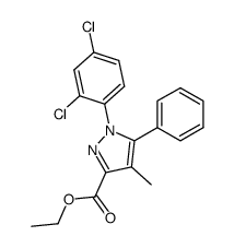 1-(2,4-dichlorophenyl)-4-methyl-5-phenyl-1H-pyrazole-3-carboxylic acid ethyl ester结构式