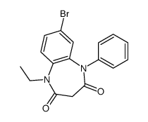 7-bromo-1-ethyl-5-phenyl-1,5-benzodiazepine-2,4-dione Structure