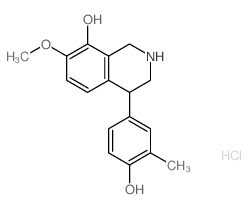 8-Isoquinolinol,1,2,3,4-tetrahydro-4-(4-hydroxy-3-methylphenyl)-7-methoxy-, hydrochloride (1:1)结构式