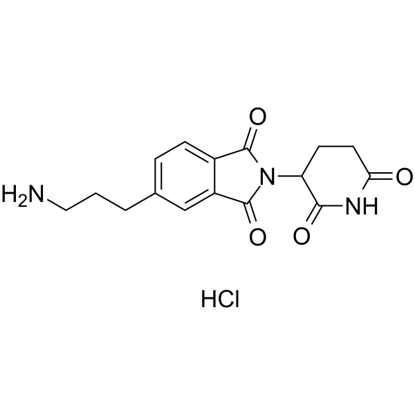 Thalidomide-4-C3-NH2 hydrochloride结构式