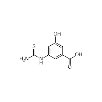 3-羟基-5-硫脲基苯甲酸结构式