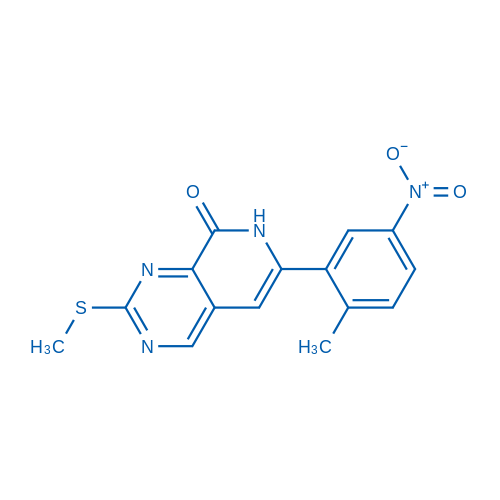 6-(2-Methyl-5-nitrophenyl)-2-(methylthio)pyrido[3,4-d]pyrimidin-8(7H)-one structure