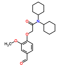 N,N-Dicyclohexyl-2-(4-formyl-2-methoxyphenoxy)acetamide结构式