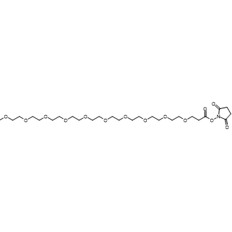 m-PEG10-NHS ester Structure