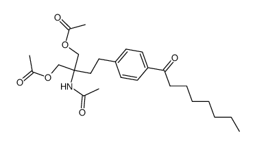 2-acetamido-2-[2-(4-octanoylphenyl)ethyl]propane-1,3-diol diacetate结构式