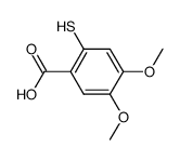 2-mercapto-4,5-dimethoxy-benzoic acid Structure