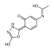 N-[(4E)-3-oxo-4-(5-oxo-1,3,4-oxadiazolidin-2-ylidene)cyclohexa-1,5-dien-1-yl]acetamide结构式