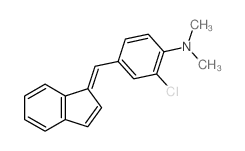 2-chloro-4-(inden-1-ylidenemethyl)-N,N-dimethyl-aniline结构式