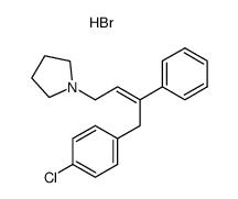 (Z)-1-[4-(4-chlorophenyl)-3-phenylbut-2-enyl]pyrrolidinium bromide Structure