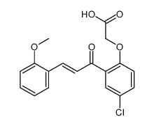 4-Chloro-2-[3-(o-methoxyphenyl)propenoyl]phenoxyacetic acid Structure