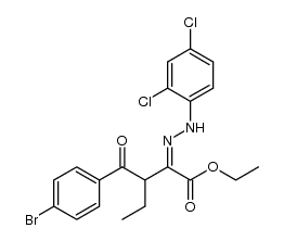 ethyl 3-(4-bromobenzoyl)-2-[(2,4-dichlorophenyl)hydrazono]-pentanoate Structure