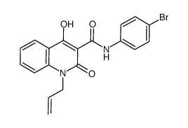 1-allyl-4-hydroxy-2-oxo-1,2-dihydroquinoline-3-carboxylic acid 4-bromoanilide结构式