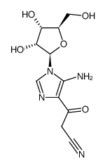 5-amino-4-cyanoacetyl-1-β-D-ribofuranosylimidazole结构式