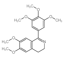 Isoquinoline,3,4-dihydro-6,7-dimethoxy-1-(3,4,5-trimethoxyphenyl)- Structure