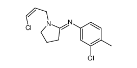 N-(3-chloro-4-methylphenyl)-1-[(E)-3-chloroprop-2-enyl]pyrrolidin-2-imine Structure