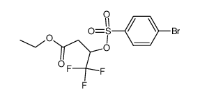 3-(4-bromo-benzenesulfonyloxy)-4,4,4-trifluoro-butyric acid ethyl ester结构式