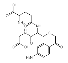 2-amino-4-[[2-[2-(4-aminophenyl)-2-oxo-ethyl]sulfanyl-1-(carboxymethylcarbamoyl)ethyl]carbamoyl]butanoic acid structure