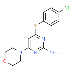 4-[(4-CHLOROPHENYL)SULFANYL]-6-MORPHOLINO-2-PYRIMIDINAMINE Structure