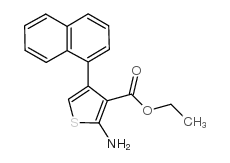 2-氨基-4-(1-萘)噻吩-3-羧酸乙酯结构式