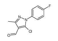 5-chloro-1-(4-fluorophenyl)-3-methylpyrazole-4-carbaldehyde结构式
