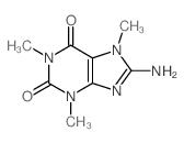 3,7-Dihydro-8-amino-1,3,7-trimethyl-1H-purine-2,6-dione结构式