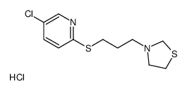 3-[3-(5-chloropyridin-2-yl)sulfanylpropyl]-1,3-thiazolidine,hydrochloride Structure