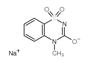 sodium,4-methyl-1,1-dioxo-1λ6,2,4-benzothiadiazin-3-olate结构式