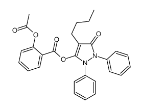 4-butyl-2,5-dihydro-5-oxo-1,2-diphenyl-1H-pyrazol-3-yl 2-(acetyloxy)benzoate Structure