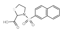 3-(萘-2-磺酰基)-噻唑烷-2-羧酸结构式