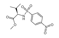 (2R)-3-methyl-2-[(4-nitrobenzenesulfonyl)amino]butanoic acid methyl ester Structure