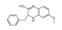 (3S)-3-benzyl-6-methoxy-3,4-dihydro-1H-quinoxalin-2-one结构式