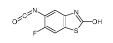 6-Fluoro-5-isocyanato-1,3-benzothiazol-2(3H)-one结构式