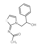 (NZ)-N-[3-(2-hydroxy-2-phenyl-ethyl)-1,3-thiazol-2-ylidene]acetamide Structure