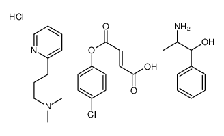 2-amino-1-phenylpropan-1-ol,(E)-4-(4-chlorophenoxy)-4-oxobut-2-enoic acid,N,N-dimethyl-3-pyridin-2-ylpropan-1-amine,hydrochloride Structure