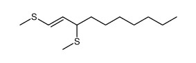 1t,3-bis-methylsulfanyl-dec-1-ene结构式