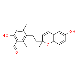 6-Hydroxy-3-[2-(6-hydroxy-2-methyl-2H-1-benzopyran-2-yl)ethyl]-2,4-dimethylbenzaldehyde结构式