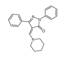 2,5-Diphenyl-4-(1-piperidinylmethylene)-2H-pyrazol-3(4H)-one结构式