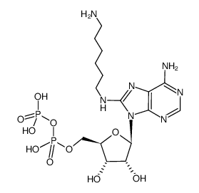 8-(6-aminohexyl)amino-ADP Structure