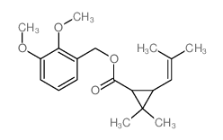 (2,3-dimethoxyphenyl)methyl 2,2-dimethyl-3-(2-methylprop-1-enyl)cyclopropane-1-carboxylate structure