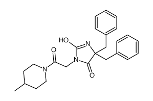 5,5-dibenzyl-3-[2-(4-methylpiperidin-1-yl)-2-oxoethyl]imidazolidine-2,4-dione Structure