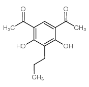 1-(5-acetyl-2,4-dihydroxy-3-propylphenyl)ethanone Structure