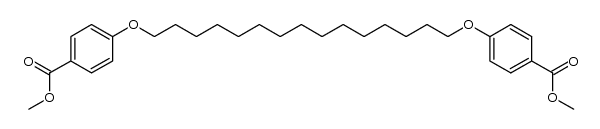 dimethyl 4,4'-(pentadecane-1,15-diylbis(oxy))dibenzoate结构式