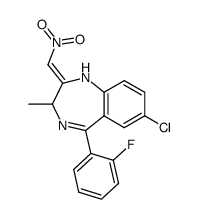 7-chloro-5-(2-fluoro-phenyl)-3-methyl-2-nitromethylene-2,3-dihydro-1H-benzo[e][1,4]diazepine结构式